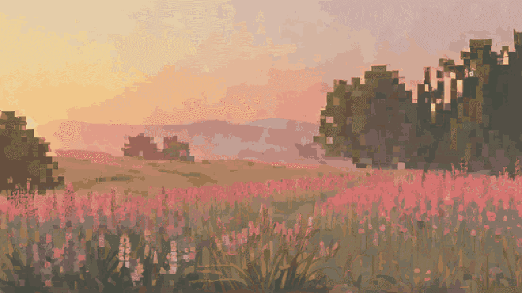 Illustration for “The Crooked Oak” — Meadow at dawn