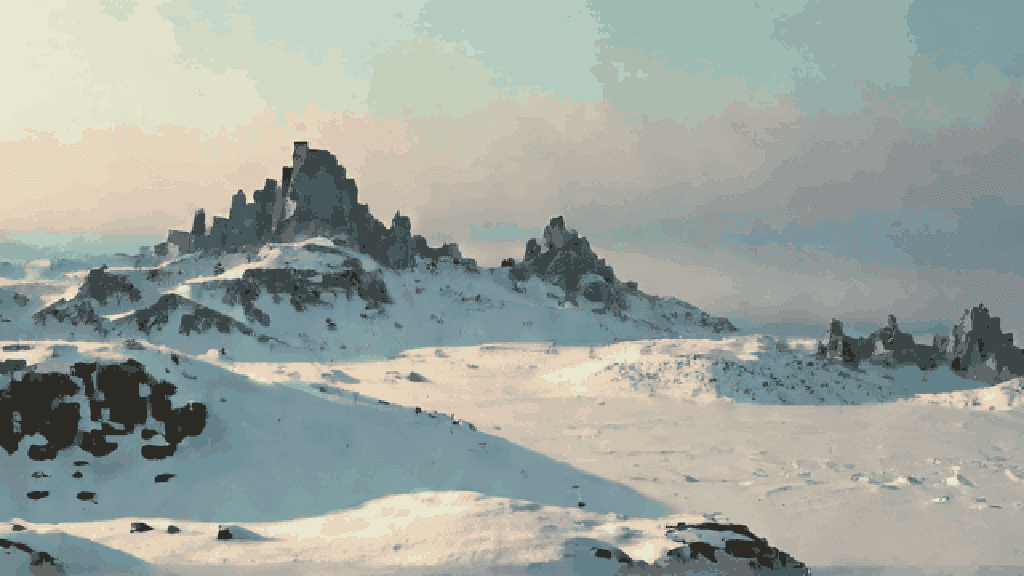 Illustration for “The Crooked Oak” — Mountain peak